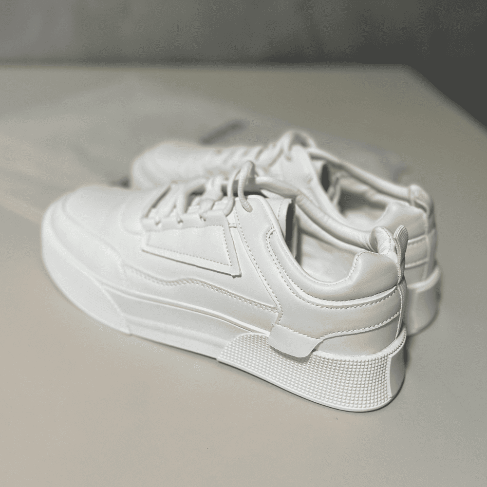 Tênis Casual Vicenzo - Aumenta Altura 4cm - Couro - Branco - Masculino
