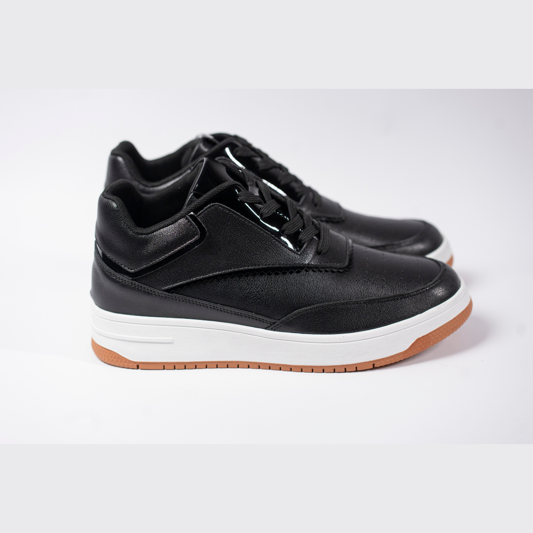 Tênis Casual Thunder - Aumenta Altura 10cm - Couro - Preto - Masculino