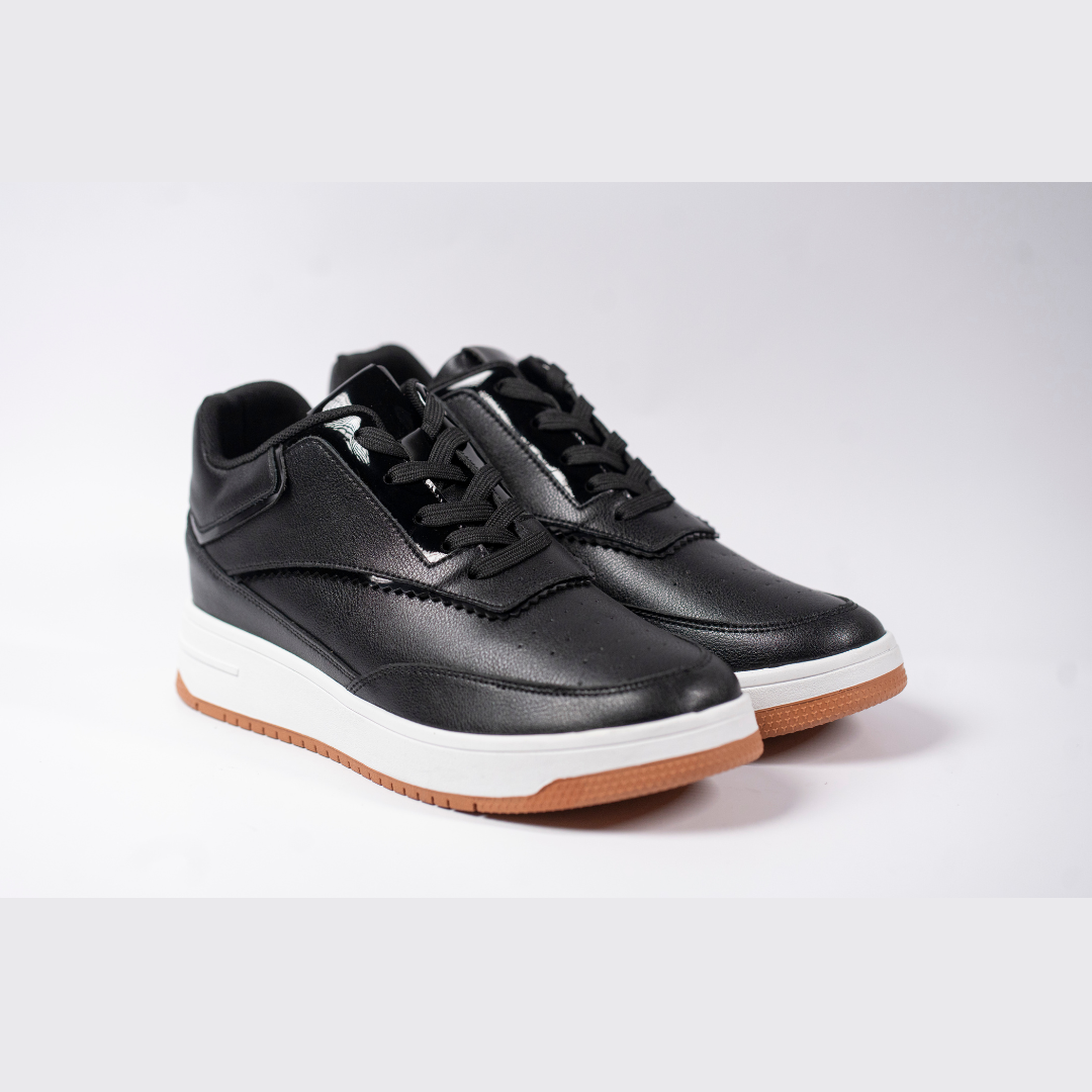 Tênis Casual Thunder - Aumenta Altura 10cm - Couro - Preto - Masculino