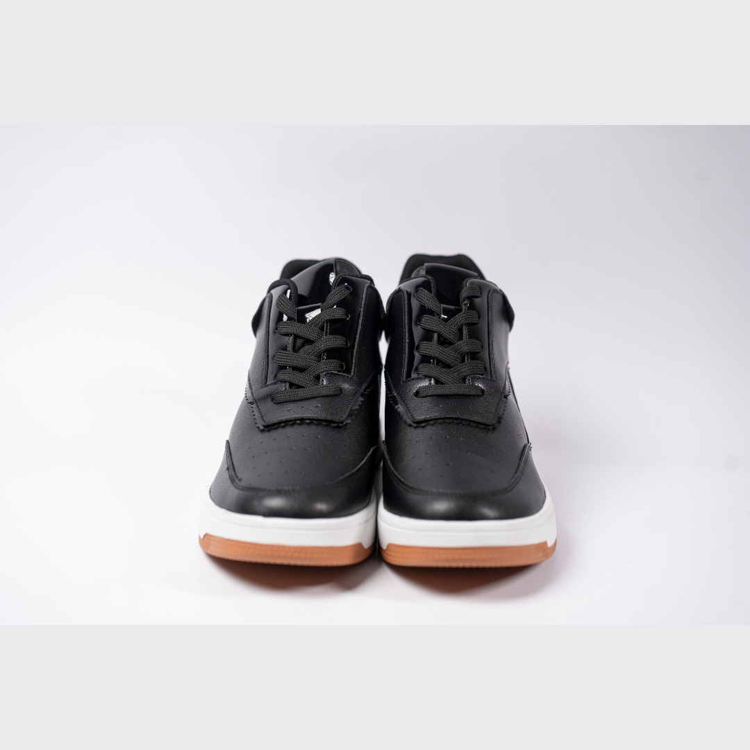 Tênis Casual Thunder - Aumenta Altura 10cm - Couro - Preto - Masculino