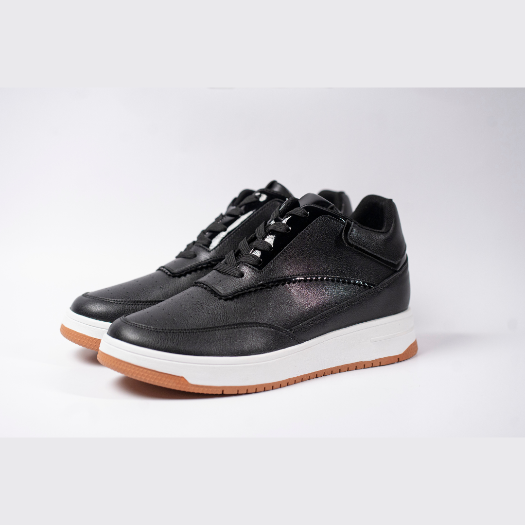 Tênis Casual Thunder - Aumenta Altura 10cm - Couro - Preto - Masculino