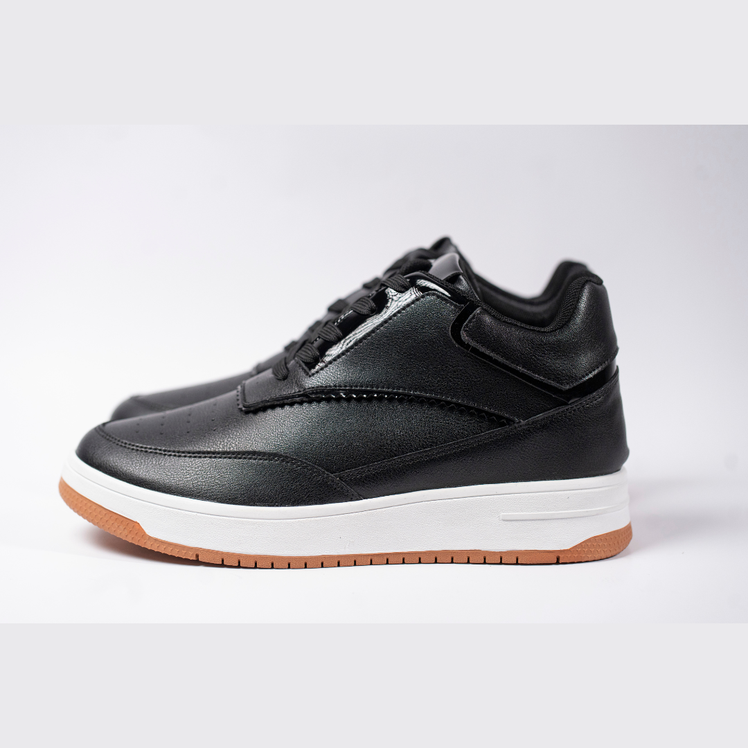Tênis Casual Thunder - Aumenta Altura 10cm - Couro - Preto - Masculino