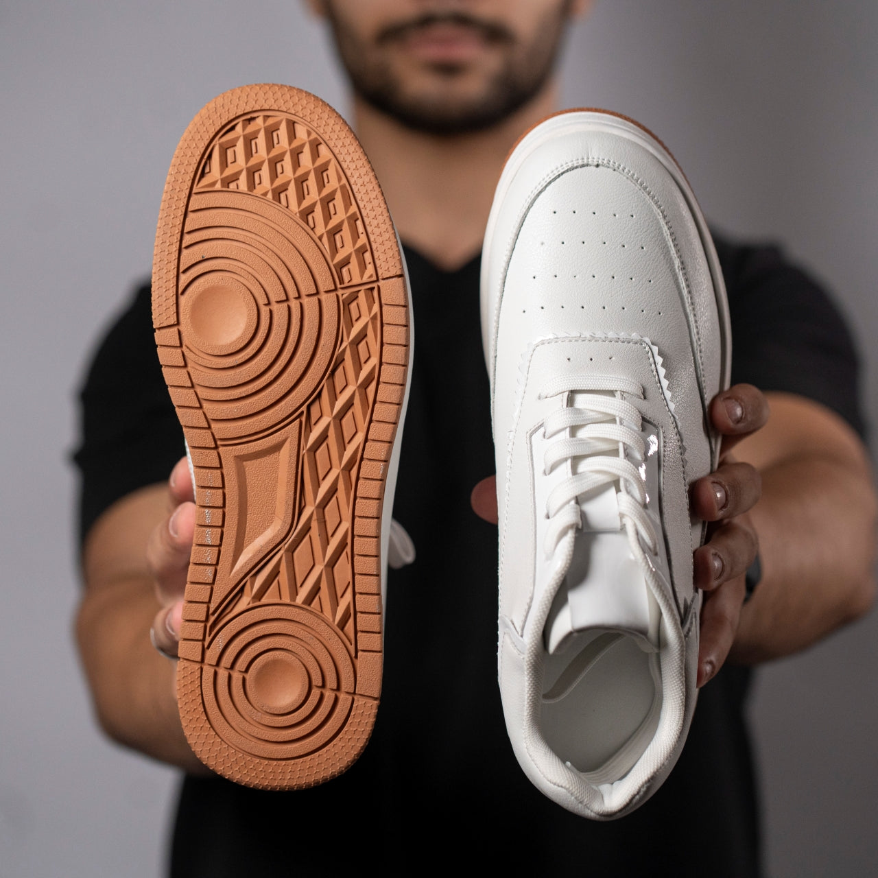 Tênis Casual Celeste - Aumenta Altura 10cm - Couro - Branco - Masculino