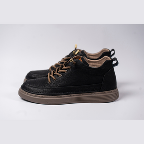 Tênis Casual Storm - Aumenta Altura 6cm - Couro - Preto - Masculino