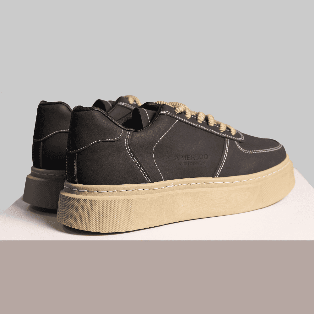 Tênis Casual Safira - Aumenta Altura 5cm - Couro - Marrom - Masculino