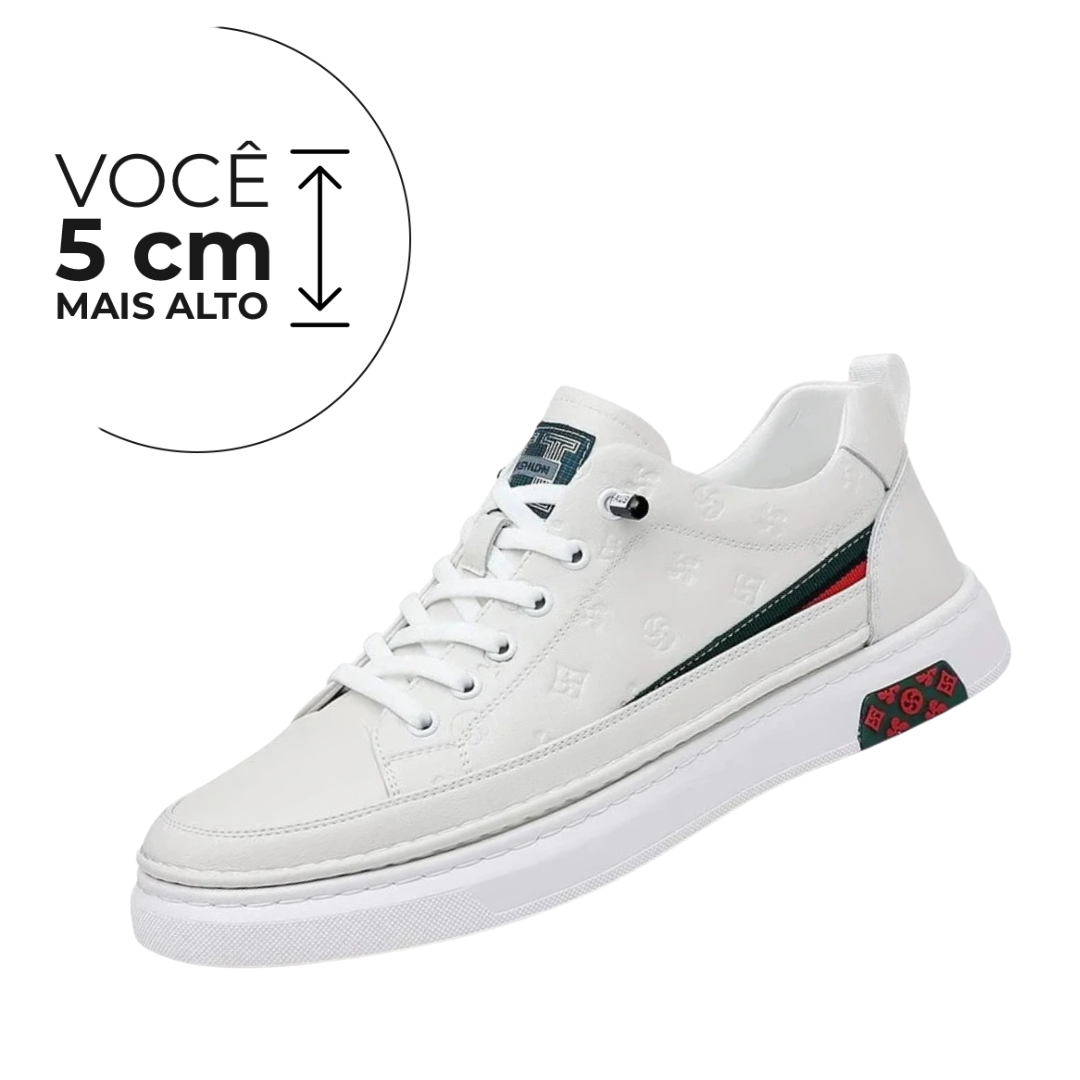 Tênis Casual Bruma - Aumenta Altura 5cm - Branco - Masculino