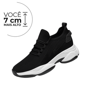 Tênis Casual Ícaro - Aumenta Altura 7cm - Preto - Masculino