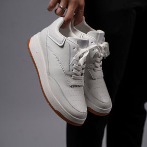 Tênis Casual Celeste - Aumenta Altura 10cm - Couro - Branco - Masculino