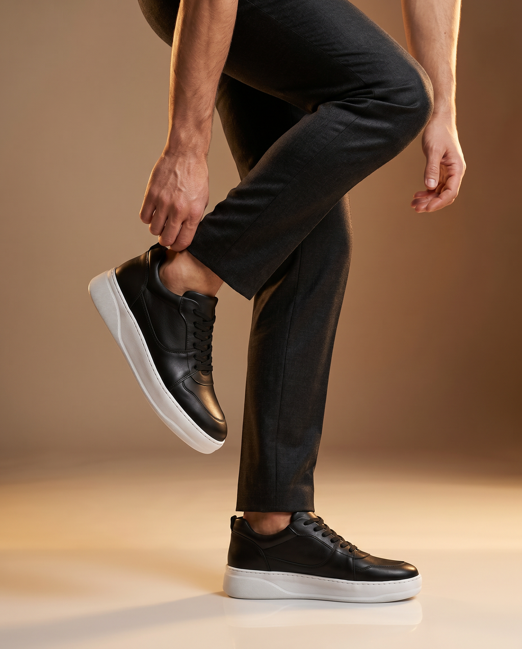 Tênis Casual Masculino Alto Calçados Saturno